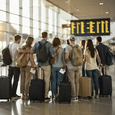 Mission Team Airport Departure Group Moment