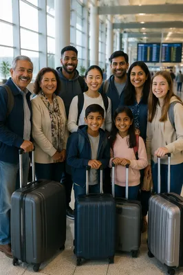 Mission Team Group at Airport Terminal