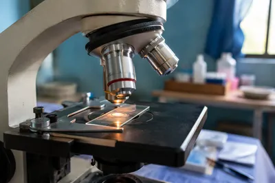 Mission Trip Clinic Microscope Close-Up