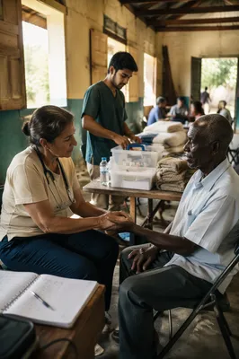 Volunteers Assisting at Rural Medical Clinic