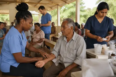Volunteers Caring in Rural Medical Clinic