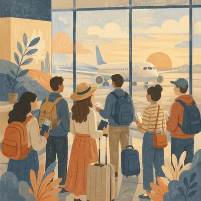 Mission Trip Team at Airport Gate