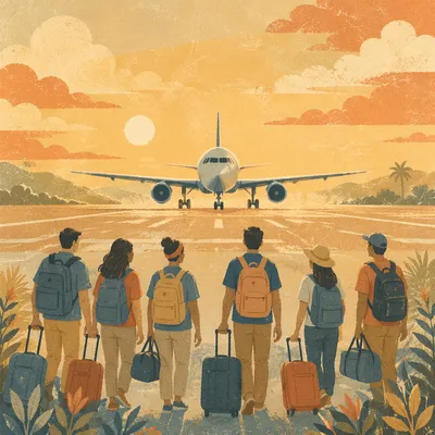 Mission Trip Team at Airport Departure