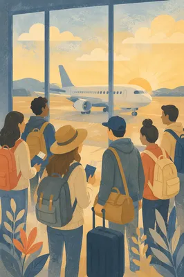 Mission Trip Team at Airport Gate