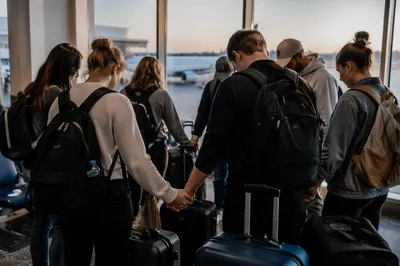 Mission Trip Team at Airport Departure