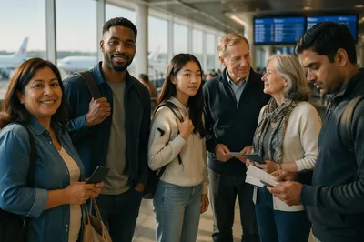 Mission Team at Airport Departure Gate