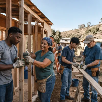 Mission Trip Team Building Family Home