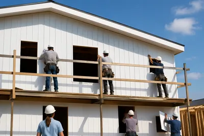 Mission Trip Volunteers Building Community House