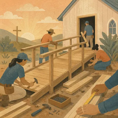 Mission Team Building Chapel Accessibility Ramp