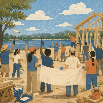Mission Team Celebrating Community Building Project