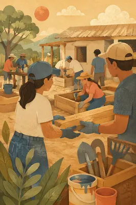Mission Team Building Garden Beds Together
