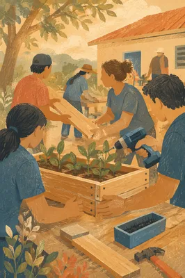 Mission Trip Team Building Wooden Planter