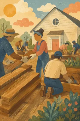 Mission Team Building Community Garden Beds