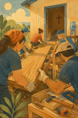 Mission Team Building Rural Wooden Ramp