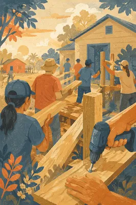 Church Mission Team Building Rural Access Ramp