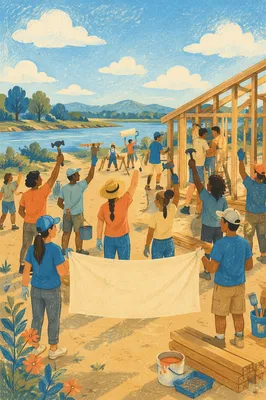 Mission Team Celebrating Community Building Project