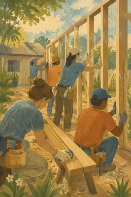 Mission Team Building Wooden Wall Frame