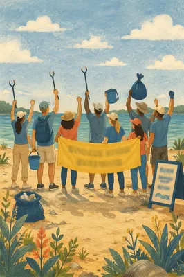 Mission Team Celebrates Lakeshore Cleanup Project