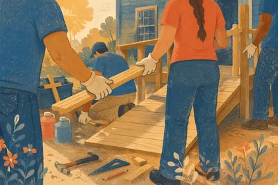 Mission Team Builds Wheelchair Ramp