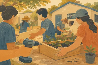Mission Trip Team Building Wooden Planter