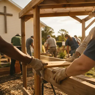Mission Team Building Rural Garden Shelter