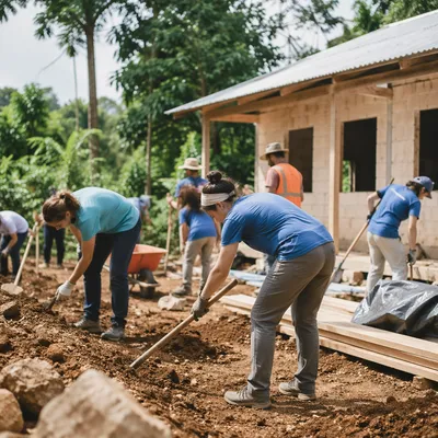 Mission Team Building Community Shelter Together
