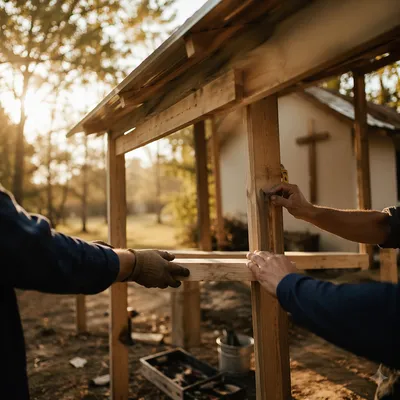 Mission Team Building Chapel Garden Shelter