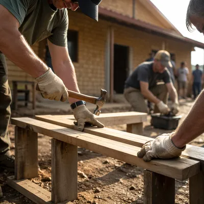 Mission Team Building Bench in Service