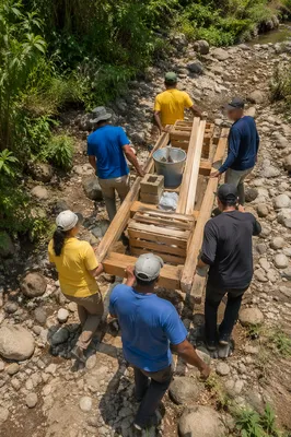 Mission Team Building in Rural Riverbed