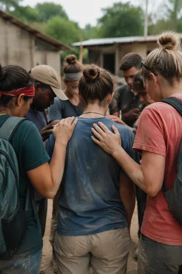 Mission Team Prayer at Community Project