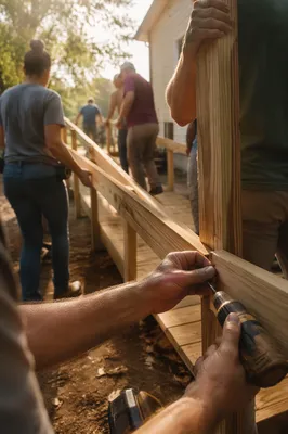 Mission Team Building Rural Community Ramp