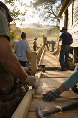 Mission Team Building Rural Wooden Ramp