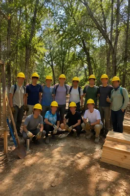 Mission Trip Team After Building Project