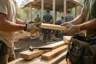 Mission Team Building Rural Wooden Shelter