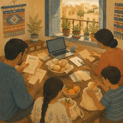 Missionary Family Preparing Outreach at Home