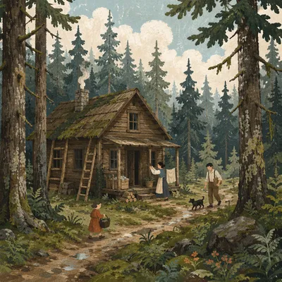Peaceful Missionary Family Cabin in Forest
