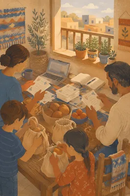 Missionary Family Preparing Outreach at Home