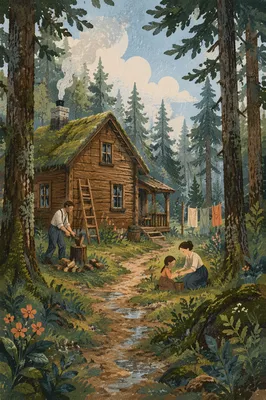 Peaceful Missionary Family Cabin in Forest