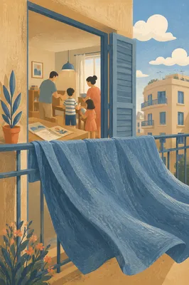 Missionary Family Overseas Apartment Balcony Scene