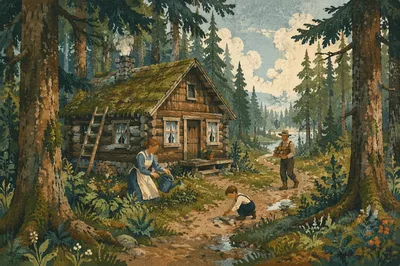 Peaceful Missionary Family Cabin in Forest