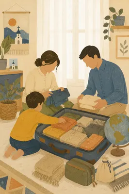 Missionary Family Packing for Overseas Journey
