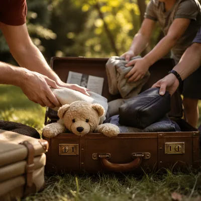 Missionary Family Packing for Overseas Journey