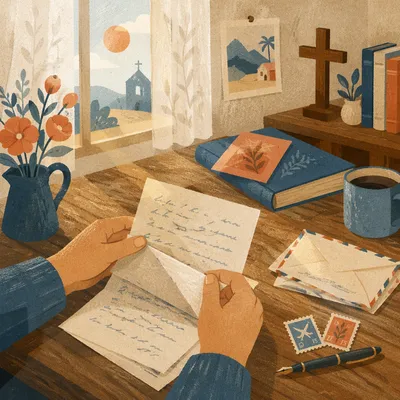 Missionary Letter Writing Desk in Morning Light