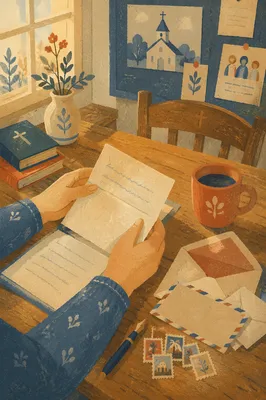Missionary Letter Writing Desk at Sunset
