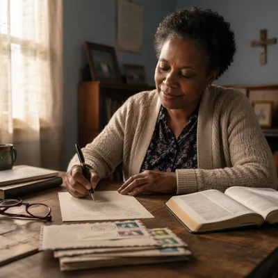 Missionary Letter Writing Desk at Dawn