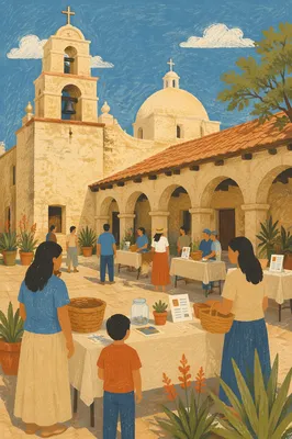Mission Church Fundraiser Courtyard Gathering