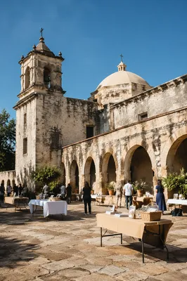 Mission Church Fundraiser Courtyard Exterior