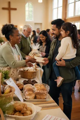 Community Fundraiser in Modern Church Hall