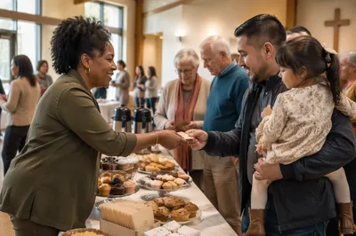 Church Fundraiser in Fellowship Hall
