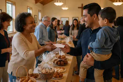 Community Fundraiser in Church Fellowship Hall